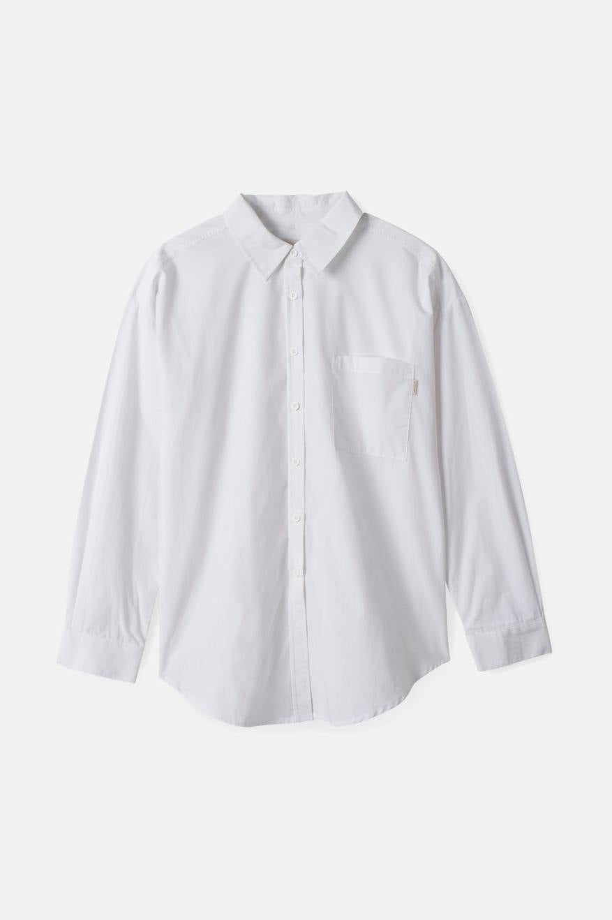 
       Brixton Sidney Oversized L/S Shirt - White
     