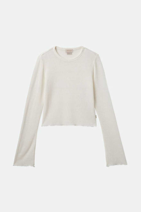 
       Brixton Women&#39;s Sheer L/S Knit Top - Off White | Main
     