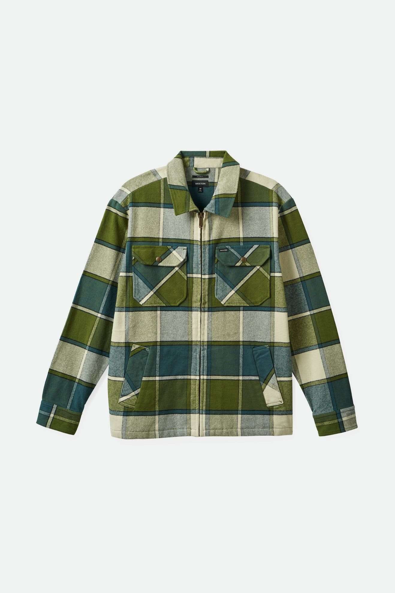 
       Brixton Men&#39;s Motor Jacket - Blue Mirage/Dill Plaid | Main
     