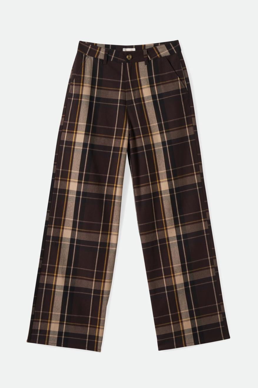 
       Brixton Victory Full Length Wide Leg Pant - Seal Brown/Bright Gold
     