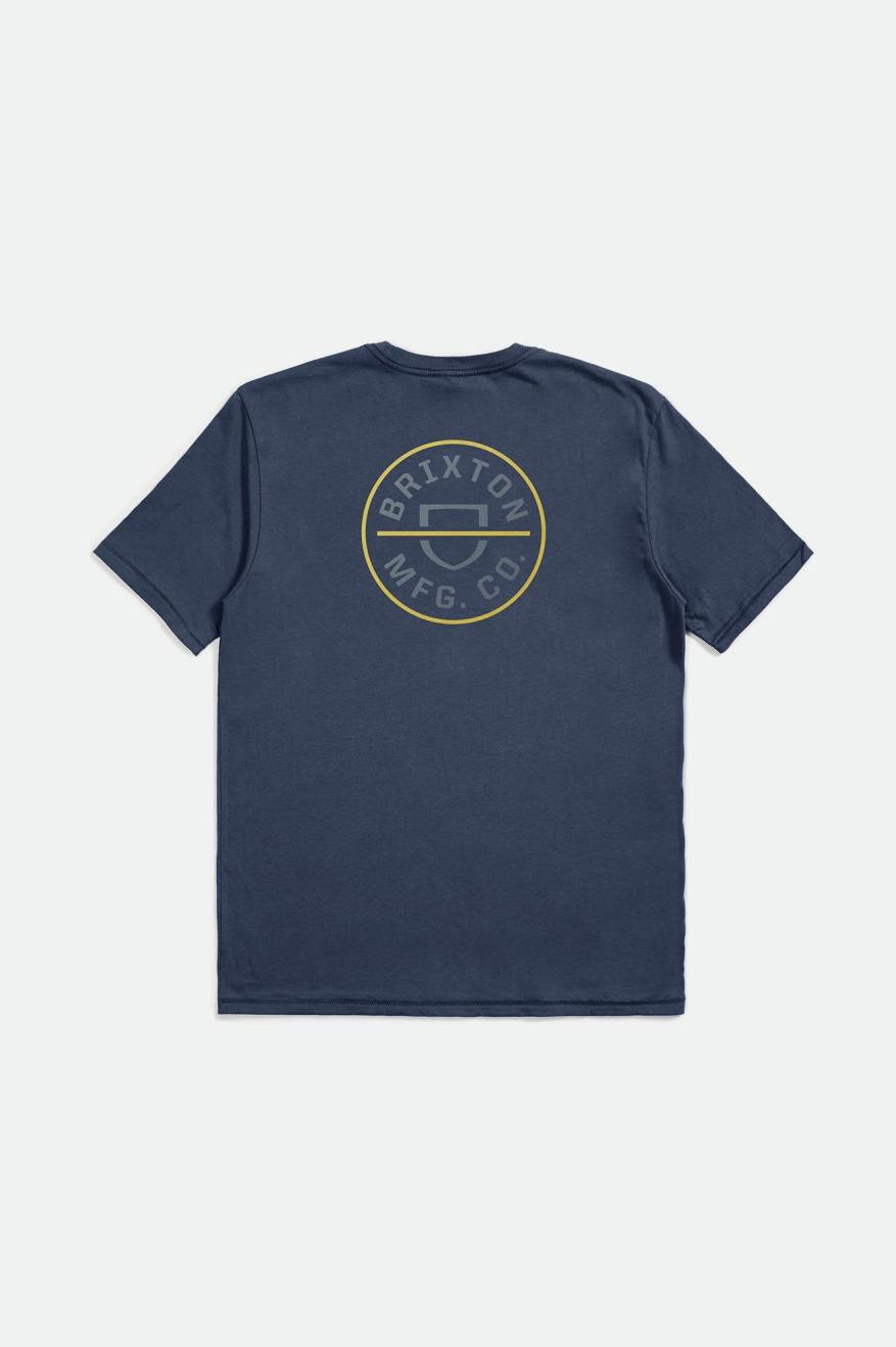 
       Brixton Crest II S/S Standard Tee - Washed Navy/Chinois Green/Acacia
     