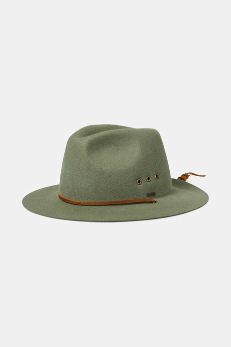 Brixton Unisex Wesley Weather Guard Packable Fedora - Light Moss | Main