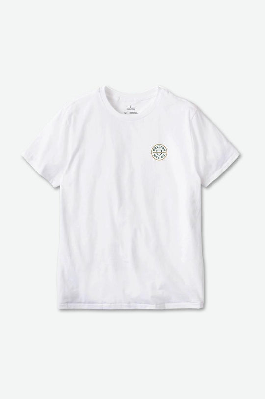 
       Brixton Crest II S/S Standard Tee - White/Pine Needle/Golden Brown
     