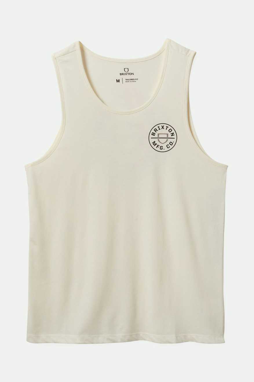 
       Brixton Crest Tank Top - Off White/Black
     