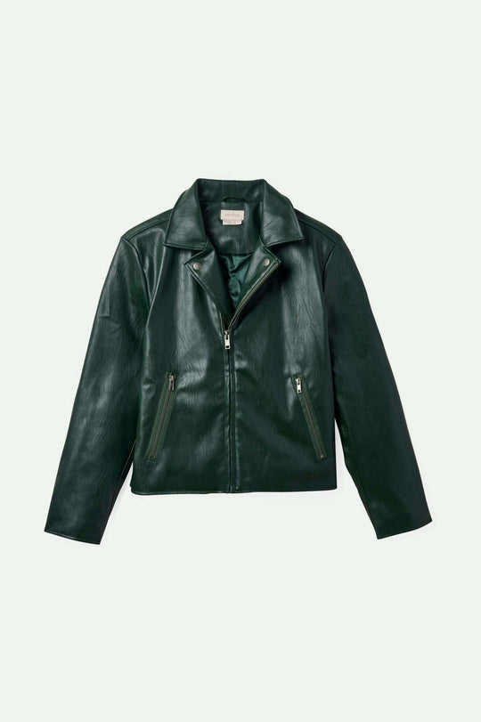 
       Women&#39;s The Moto Vegan Leather Jacket - Pine Needle| Main
     