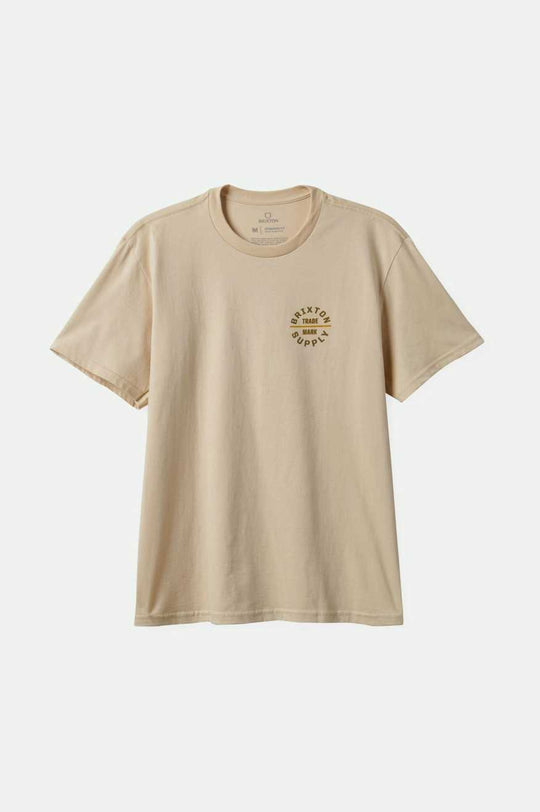 
       Brixton Oath V S/S Standard T-Shirt - Cream/Grey/Mustard
     