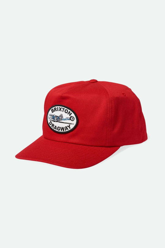 
       Brixton Men&#39;s Dragway Snapback - Dark Red | Main
     