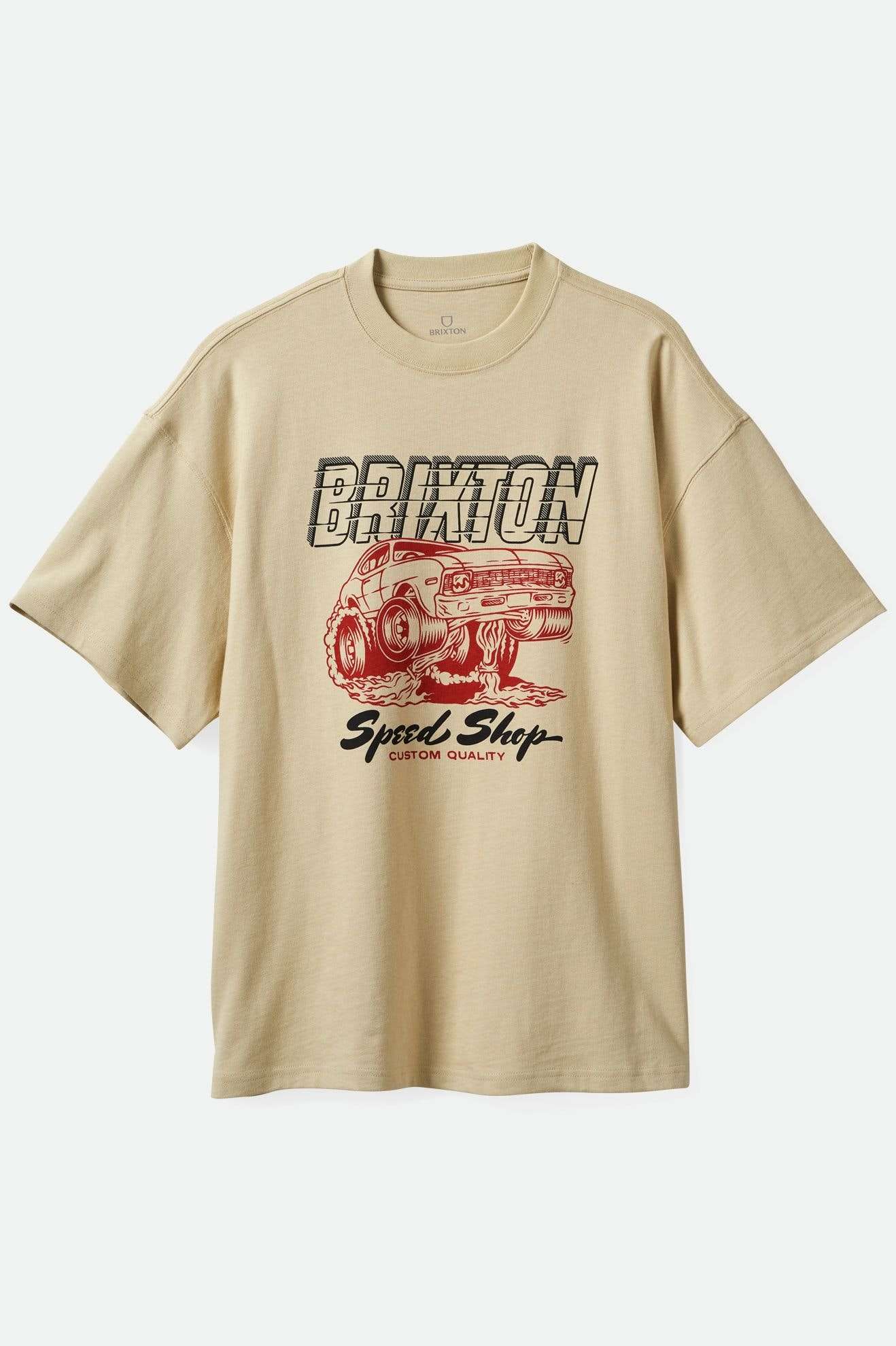 
       Brixton Men&#39;s Smokey Heavyweight Relaxed T-Shirt - Cream Classic Wash | Main
     