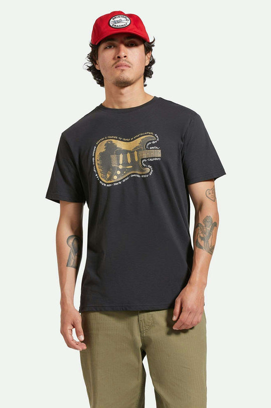 
       Men&#39;s Fit, front | Fender Strat S/S Talored T-Shirt - Black
     