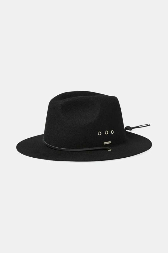 Brixton Unisex Wesley WTHR GUARD™ Packable Fedora - Black | Main