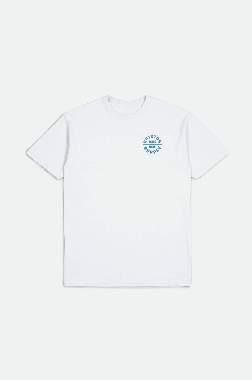 
       Brixton Oath V S/S Standard Tee - White/Chinois Green/Blue Danube
     