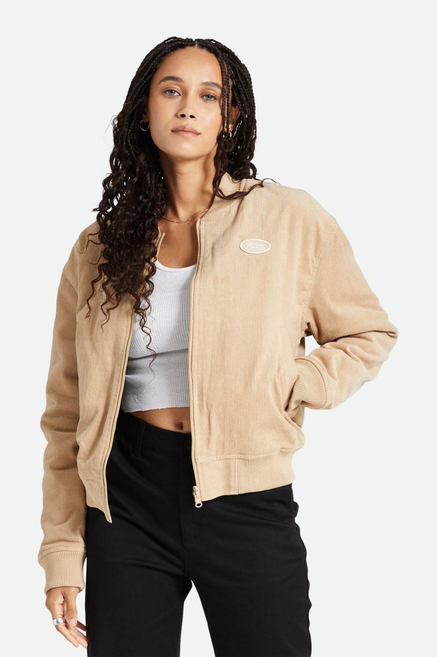 
       Brixton Utopia Reversible Bomber Jacket - Sesame
     