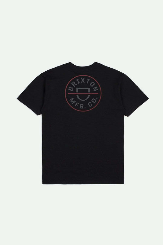 
       Back Laydown Image for Crest II S/S Standard T-Shirt - Black/Charcoal/Mahogany
     