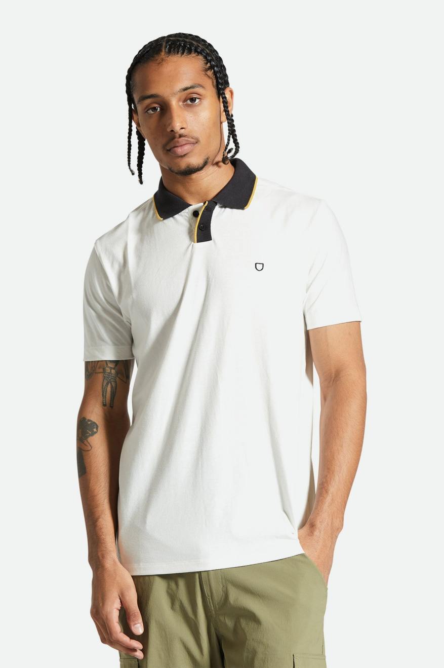 
       Brixton Mod Flex S/S Polo - Off White/Black
     