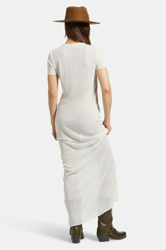 
       Back Fit Image | Sheer Knit Dress - Off White
     