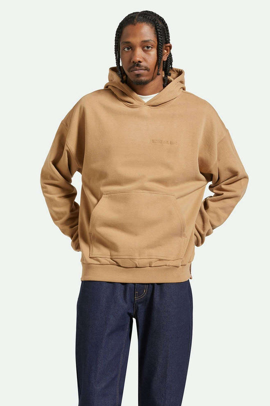 
       Men&#39;s Front Fit | Embroidered Heavyweight Oversized Hoodie - Tiger&#39;s Eye
     