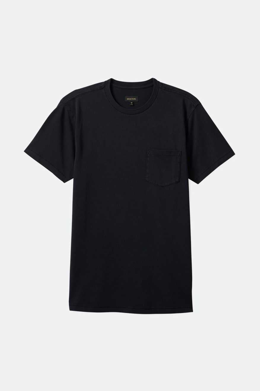 
       Unisex Vintage Reserve S/S Pocket T-Shirt in the color Black Sol Wash - Front Product View
     