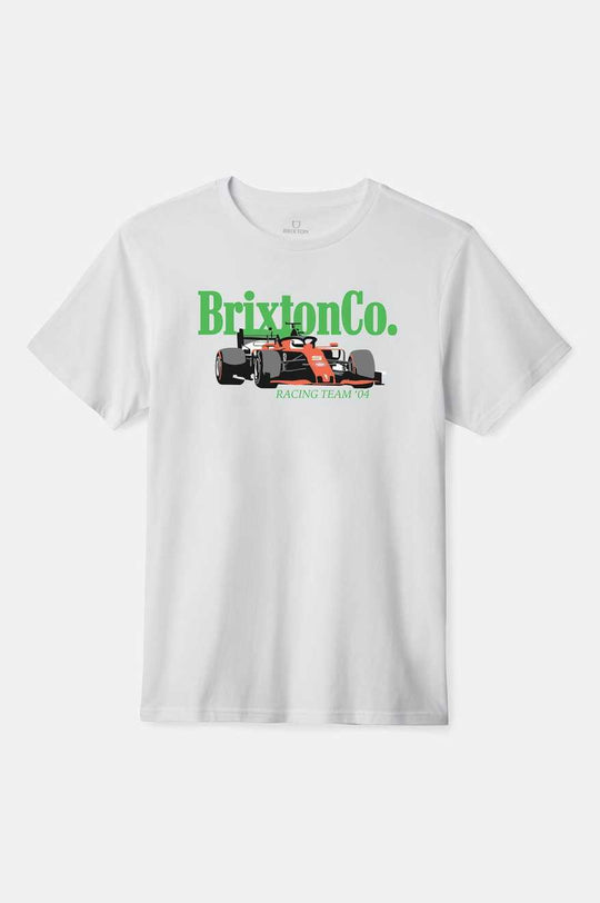 
       Brixton Neon Formula S/S Standard T-Shirt - White/Green
     