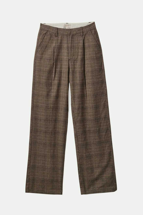 
       Brixton Women&#39;s Ludlow Trouser Pant - Brown/Cream Houndstooth | Main
     