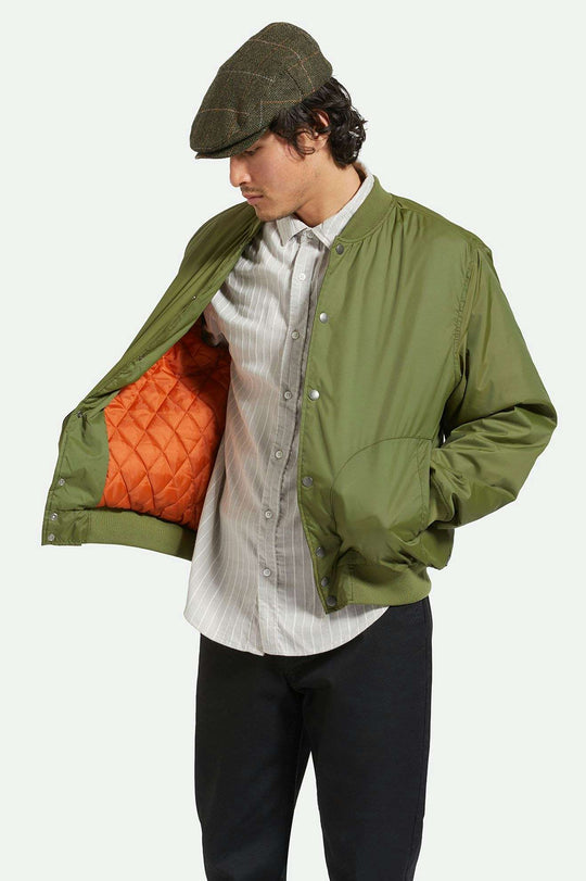 
       Men&#39;s Side Fit | Dillinger Flight Bomber Jacket - Cypress Green
     