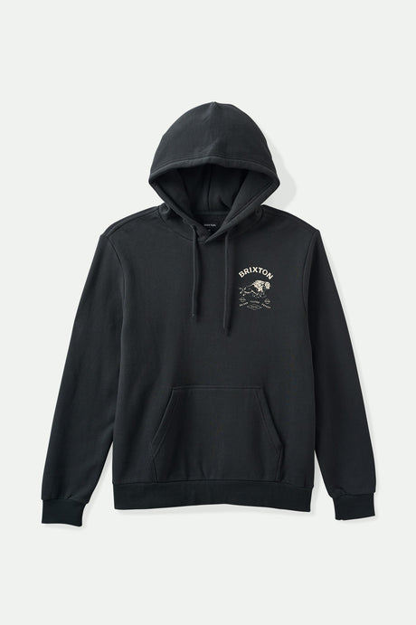 Brixton Men's Charging Buffalo Hoodie - Washed Black | Main