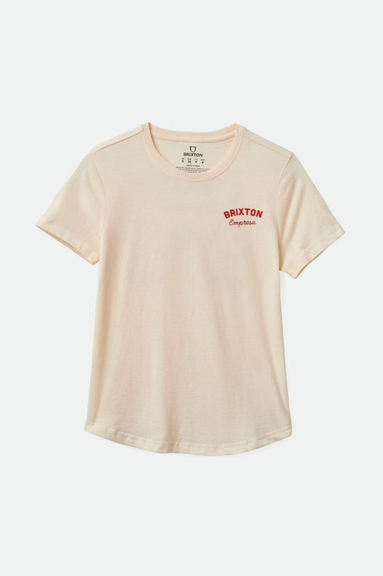 
       Brixton Empresa Fitted Crew Tee - White Smoke
     