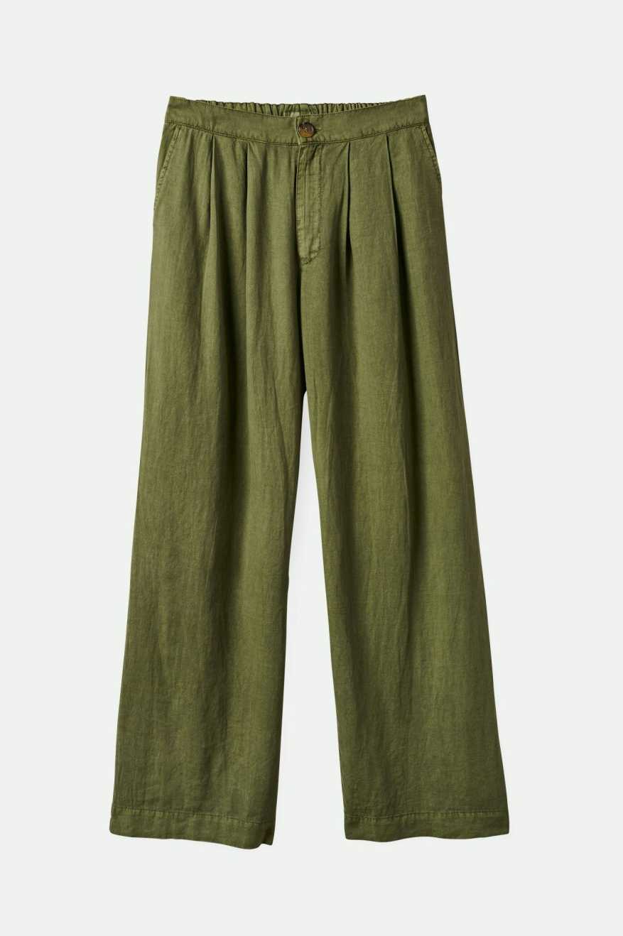 
       Brixton Vintage Linen Blend Wide Leg Pant - Sea Kelp
     