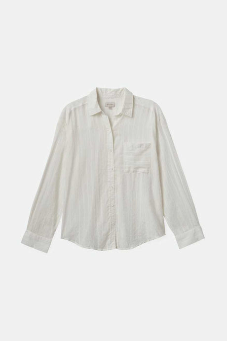 
       Brixton Women&#39;s East Side L/S Boxy Woven Shirt - White | Main
     