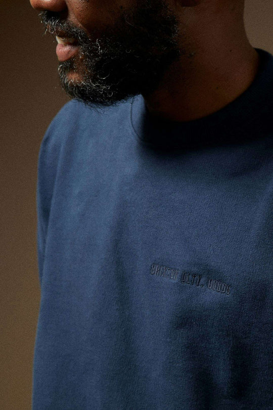 
       Men&#39;s Lifestyle 1 | Embroidered Heavyweight Oversized Crew - Washed Navy
     