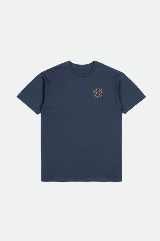 
       Brixton Crest II S/S Standard Tee - Washed Navy/Straw/Paradise Orange
     