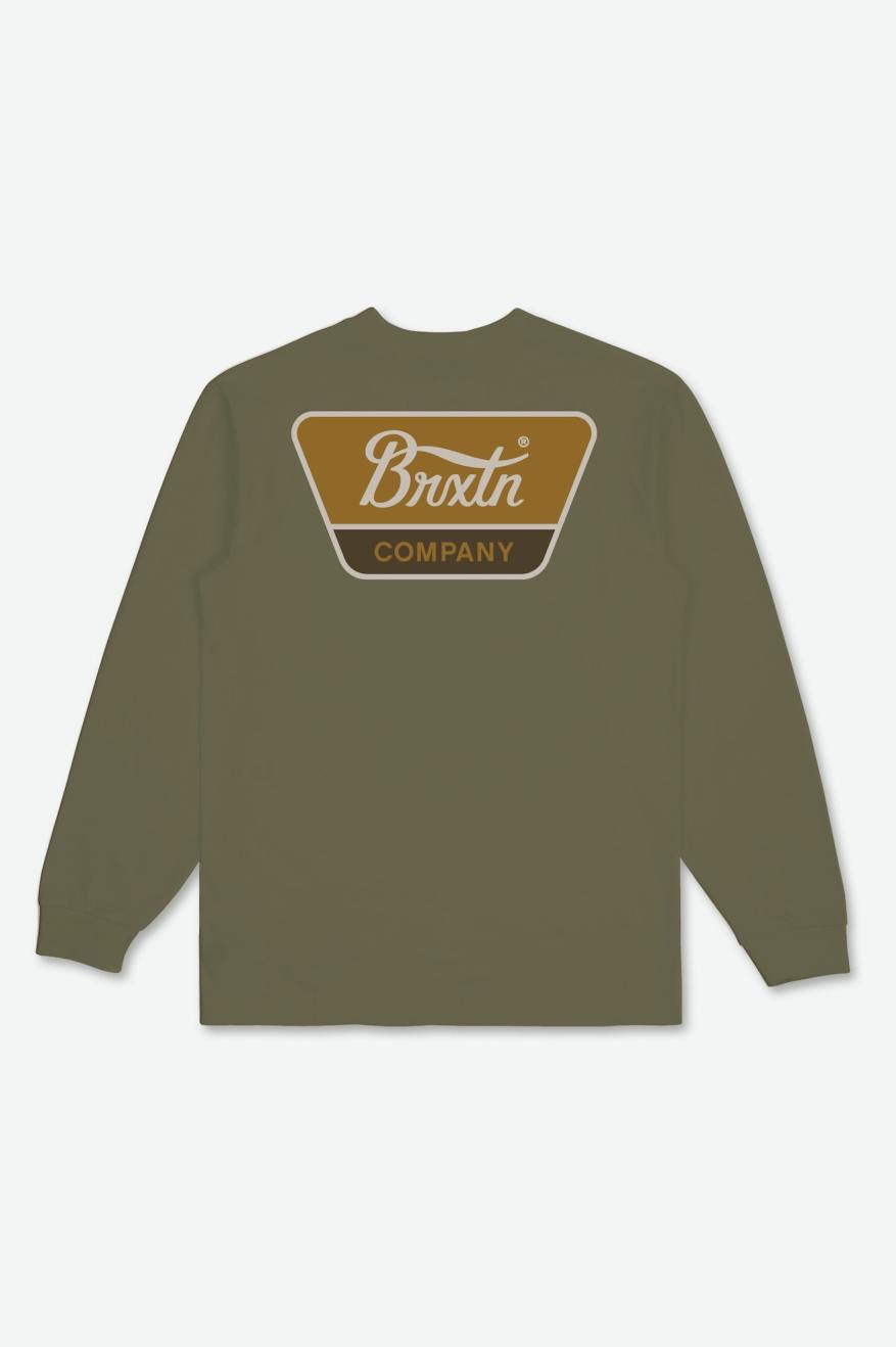 
       Brixton Linwood L/S Tee  - Olive Surplus/Golden Brown/Beige
     