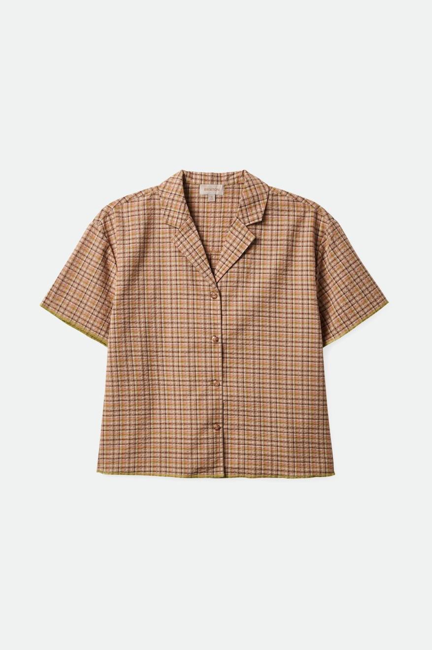 
       Brixton Malta Seersucker 3/4 Sleeve Woven - Sand
     