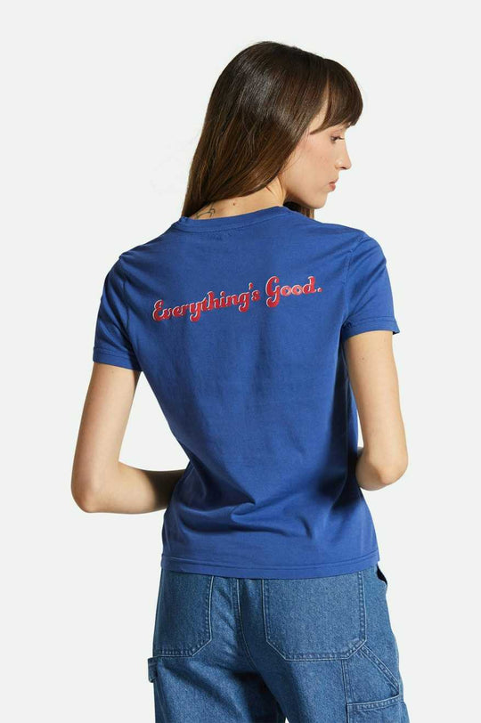 
       Brixton Everything&#39;s Good Fitted Crew T-Shirt - Surf The Web
     