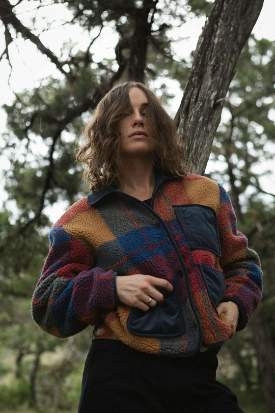 
       Women&#39;s Lifestyle 2 | Delilah Sherpa Jacket - Multi Color Plaid
     