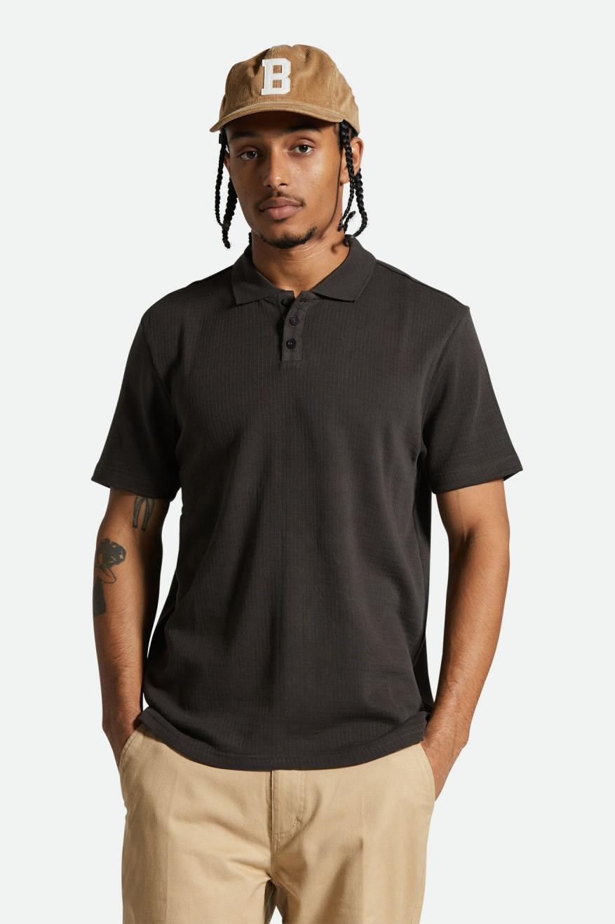 
       Brixton Waffle S/S Polo - Washed Black
     