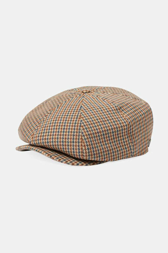 
       Brixton Unisex Brood Newsboy Cap - Sand/Light Blue | Main
     