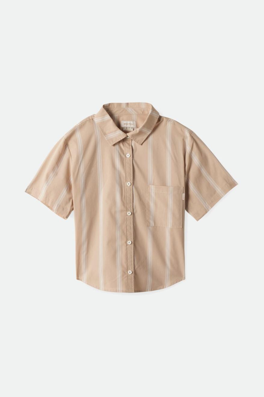 
       Brixton Sidney Boxy S/S Woven - Sesame
     