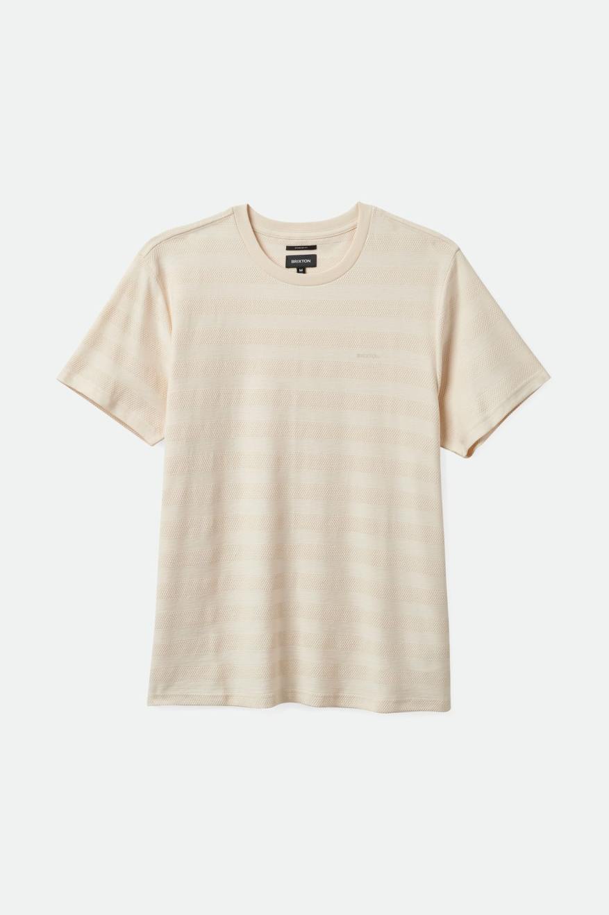 
       Brixton The City Jacquard Stripe S/S Tee - Whitecap
     