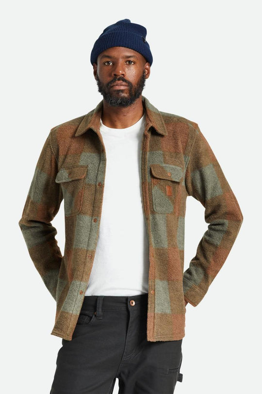 
       Brixton Bowery Arctic Stretch L/S Fleece - Bison/Olive Surplus
     