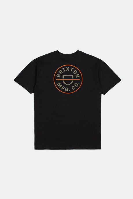 Crest II S/S Standard Tee - Black/Persimmon Orange/Sand