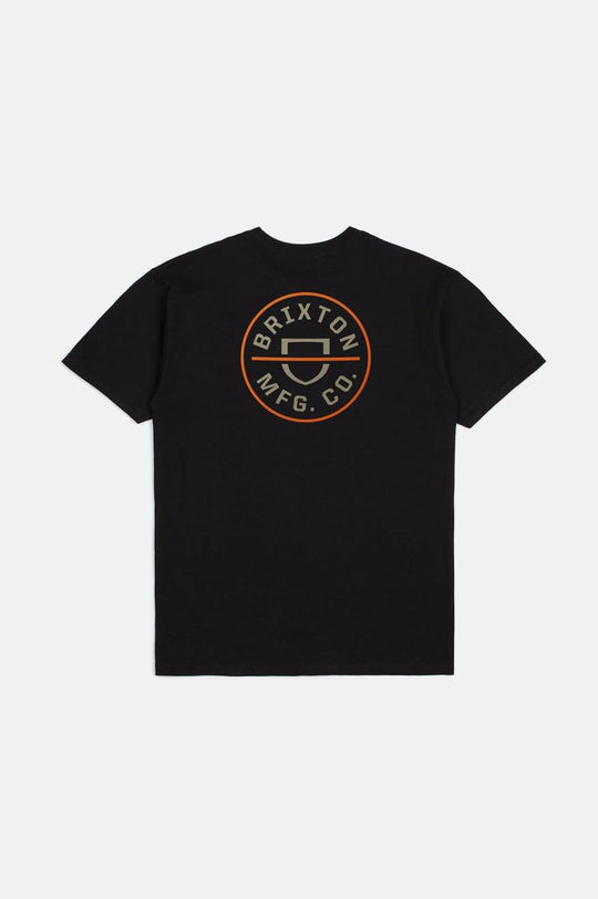 
       Brixton Crest II S/S Standard Tee - Black/Persimmon Orange/Sand
     