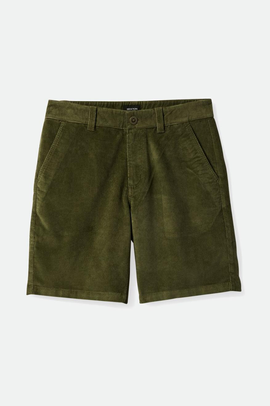 
       Brixton Choice Chino Short 9&quot; - Olive Surplus Cord
     