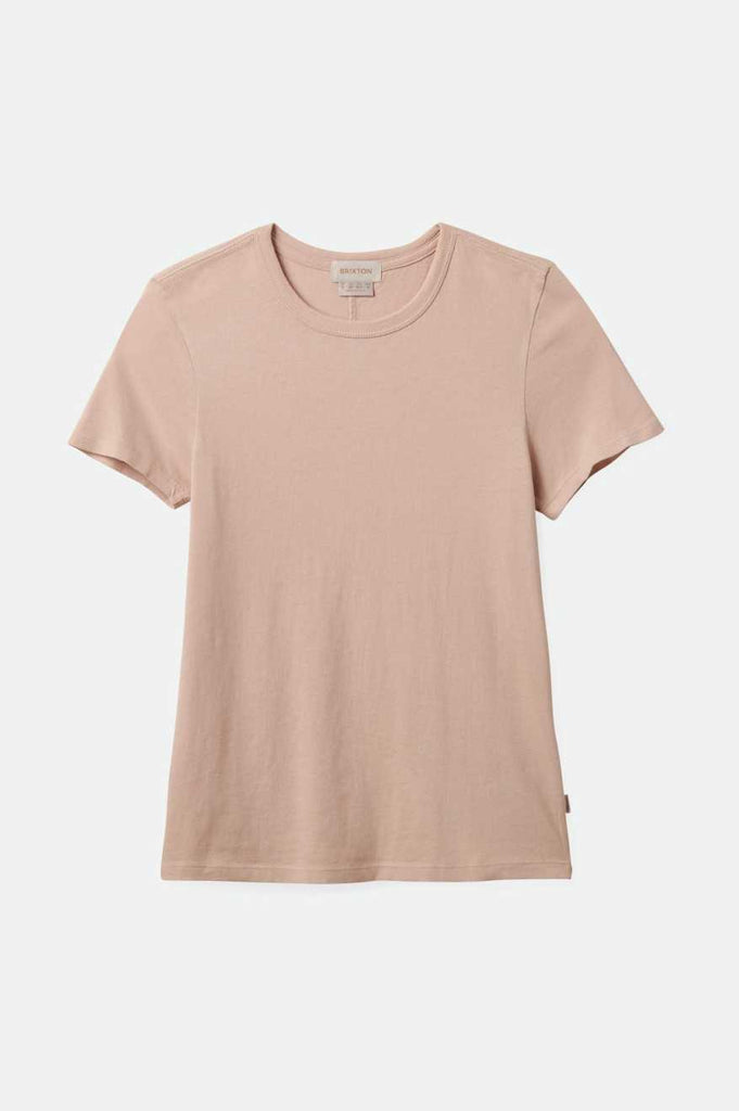 Brixton Women's Carefree Organic Garment Dye Slim Crew T-Shirt - Dusty Pink | Main