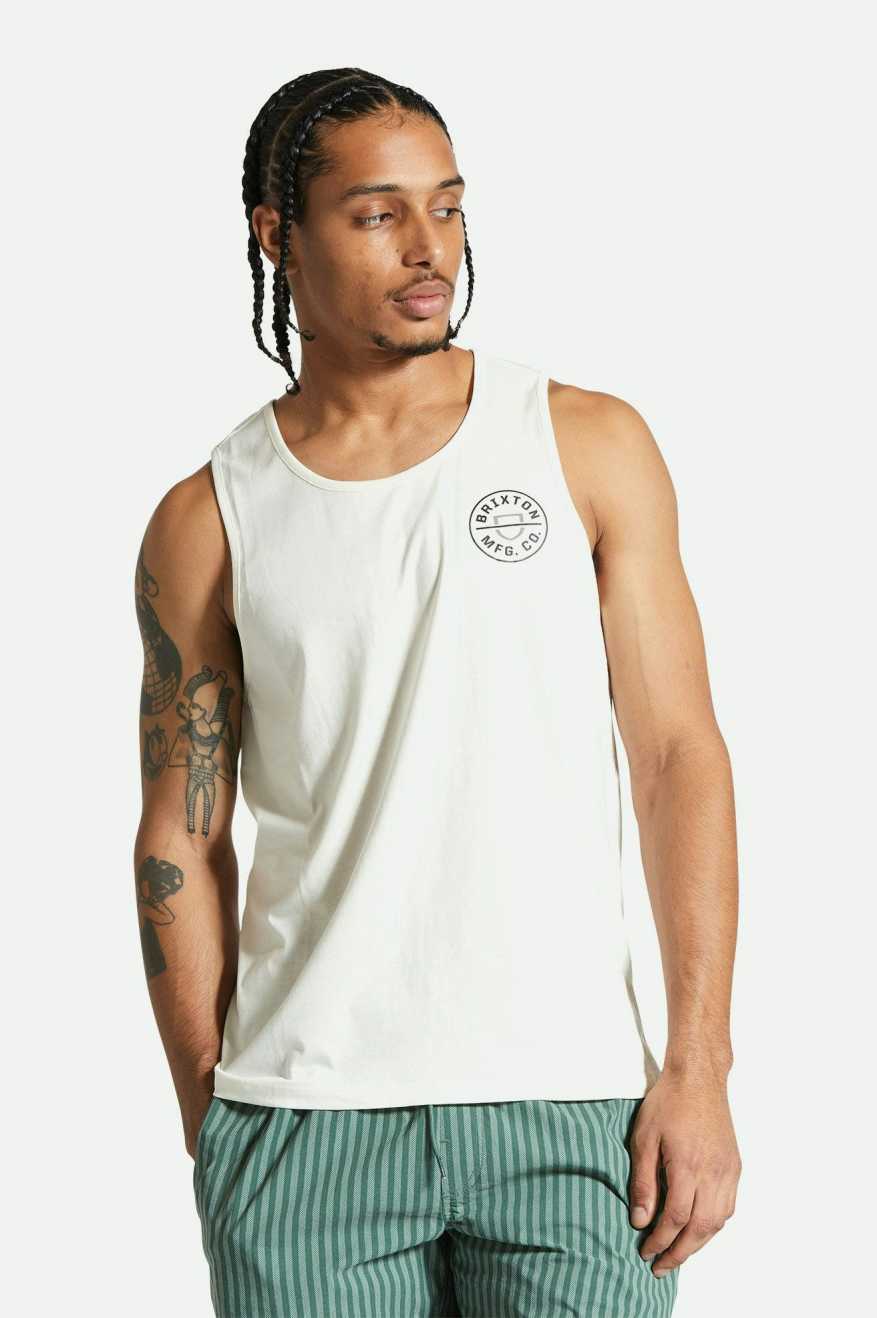 
       Brixton Crest Tank Top - Off White/Black
     