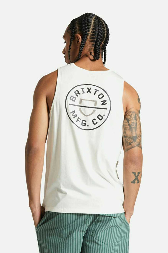 
       Brixton Crest Tank Top - Off White/Black
     