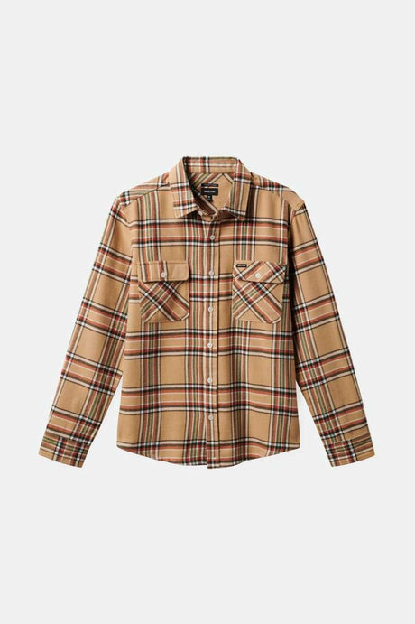 Bowery L/S Flannel - Sand/Off White/Terracotta