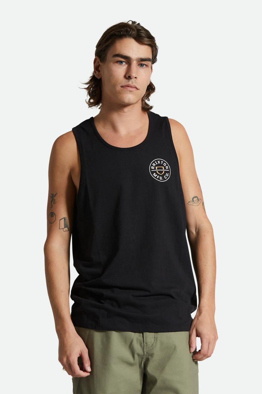 
       Brixton Crest Tank Top - Black/Apricot Crush/White
     