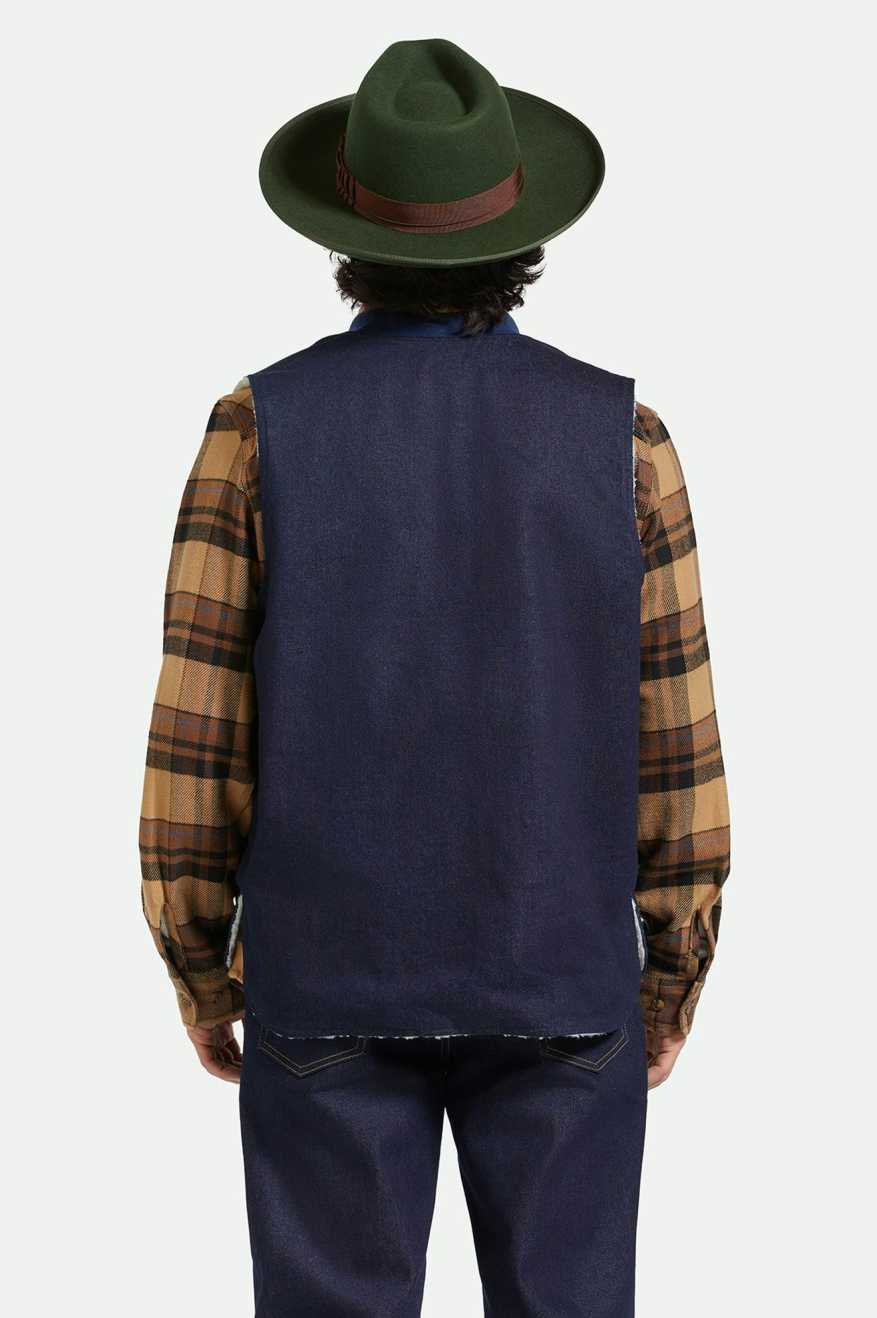 
       Brixton Unisex Reno Fedora - Moss/Brown | Men&#39;s Back Fit
     