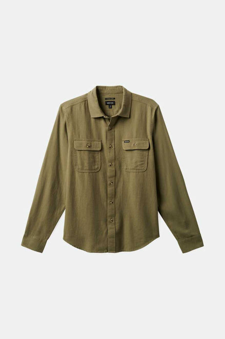 Bowery Lightweight Ultra Soft L/S Flannel - Olive Surplus