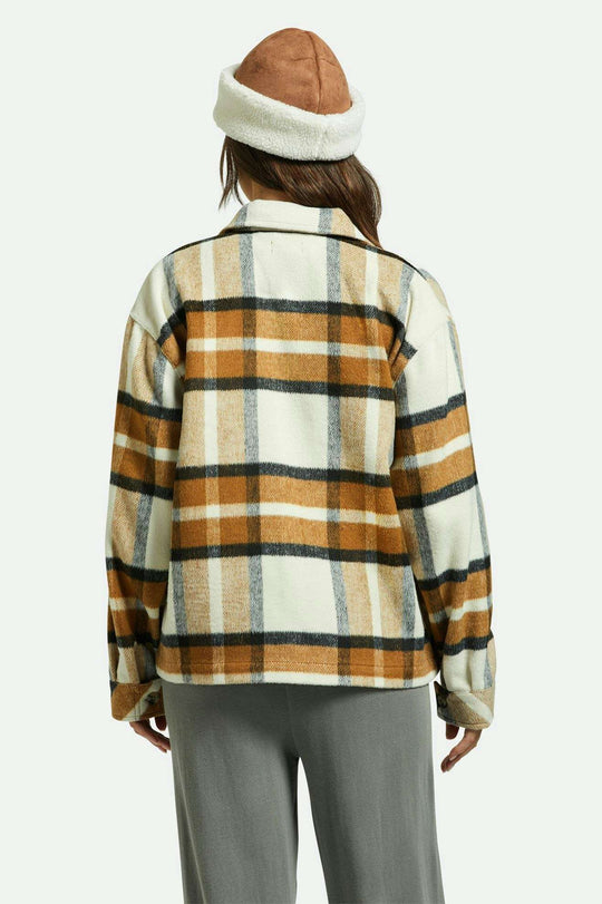 
       Women&#39;s Back Fit Image | Bowery Women&#39;s Soft Brushed L/S Flannel - Washed Copper
     